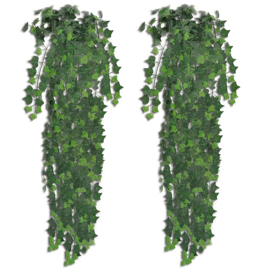 Berkfield 2 pcs Artificial Ivy Bush 90 cm Green