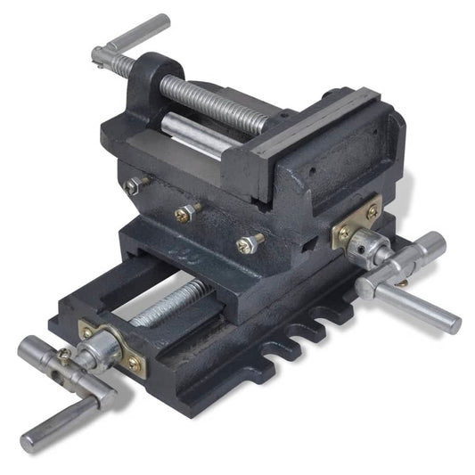 Berkfield Manually Operated Cross Slide Drill Press Vice 78 mm
