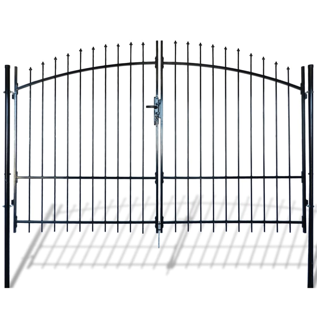 Berkfield Double Door Fence Gate with Spear Top 300 x 225 cm