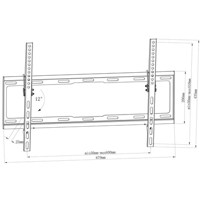 Tilt Wall Mounted TV Bracket 600 x 400 mm 32" - 70"