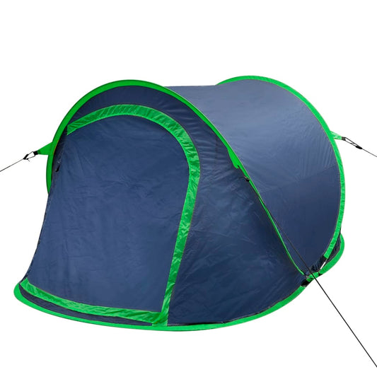 Pop-up Camping Tent 2 Persons Navy Blue / Green