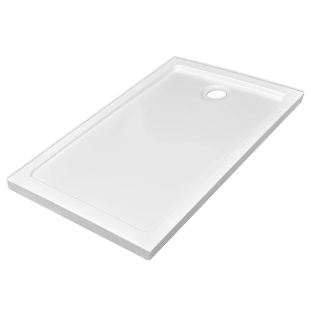 Rectangular ABS Shower Base Tray White 70 x 120 cm