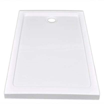 Rectangular ABS Shower Base Tray White 70 x 120 cm