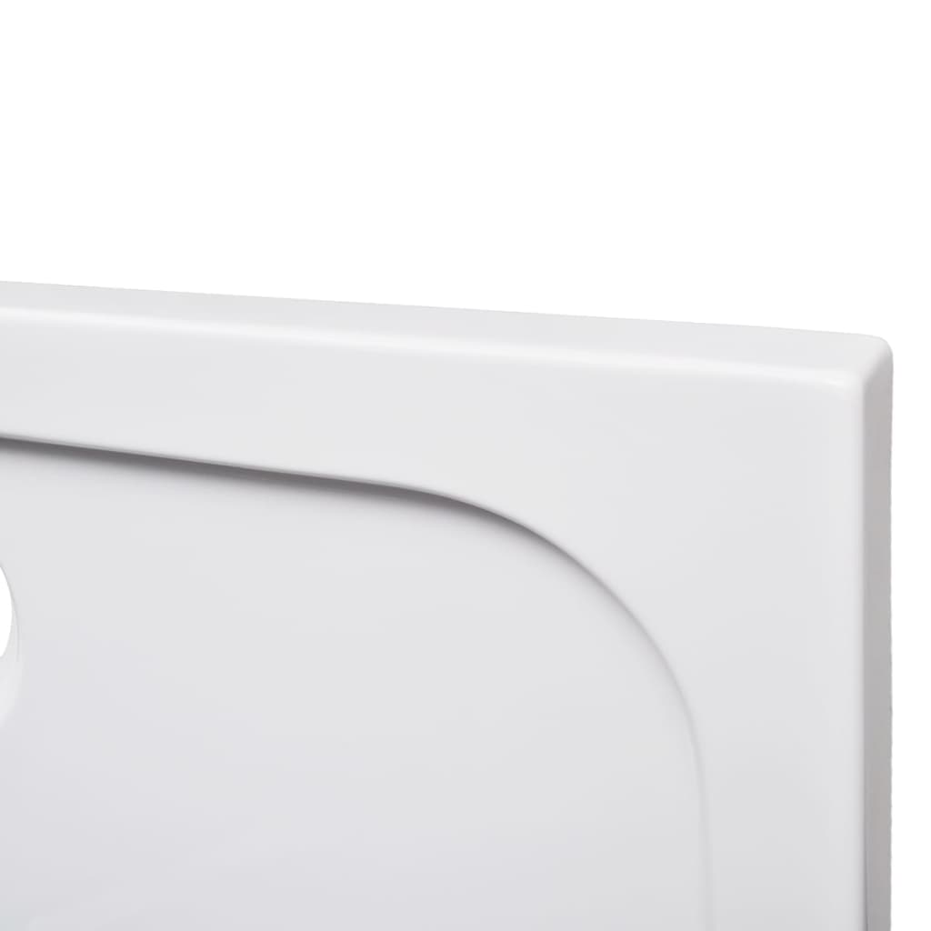 Rectangular ABS Shower Base Tray White 70 x 120 cm