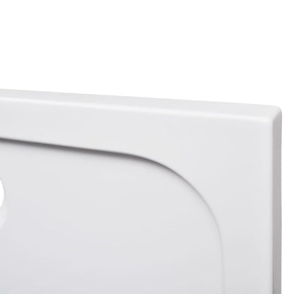 Rectangular ABS Shower Base Tray White 70 x 120 cm