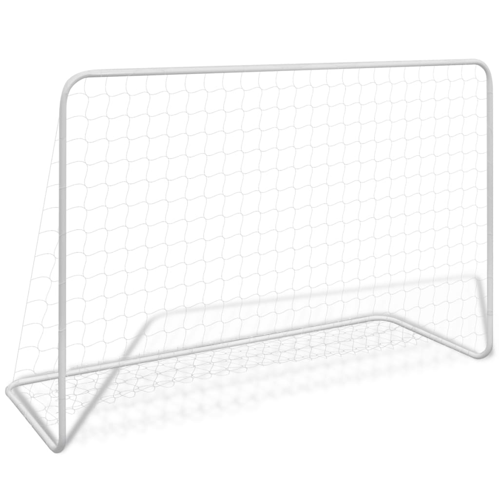 Berkfield Football Goal with Net 182x61x122 cm Steel White