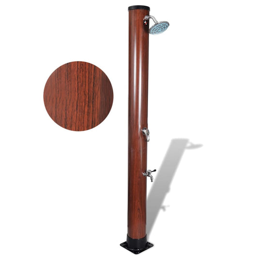 Berkfield 1.96 m Pool Solar Shower with Faux Wood Finish