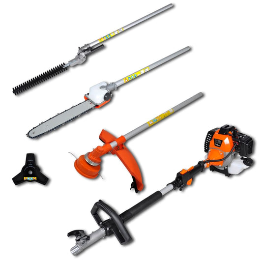 Berkfield 4-in-1 Multi-tool Hedge&Grass Trimmer. Chain Saw. Brush Cutter