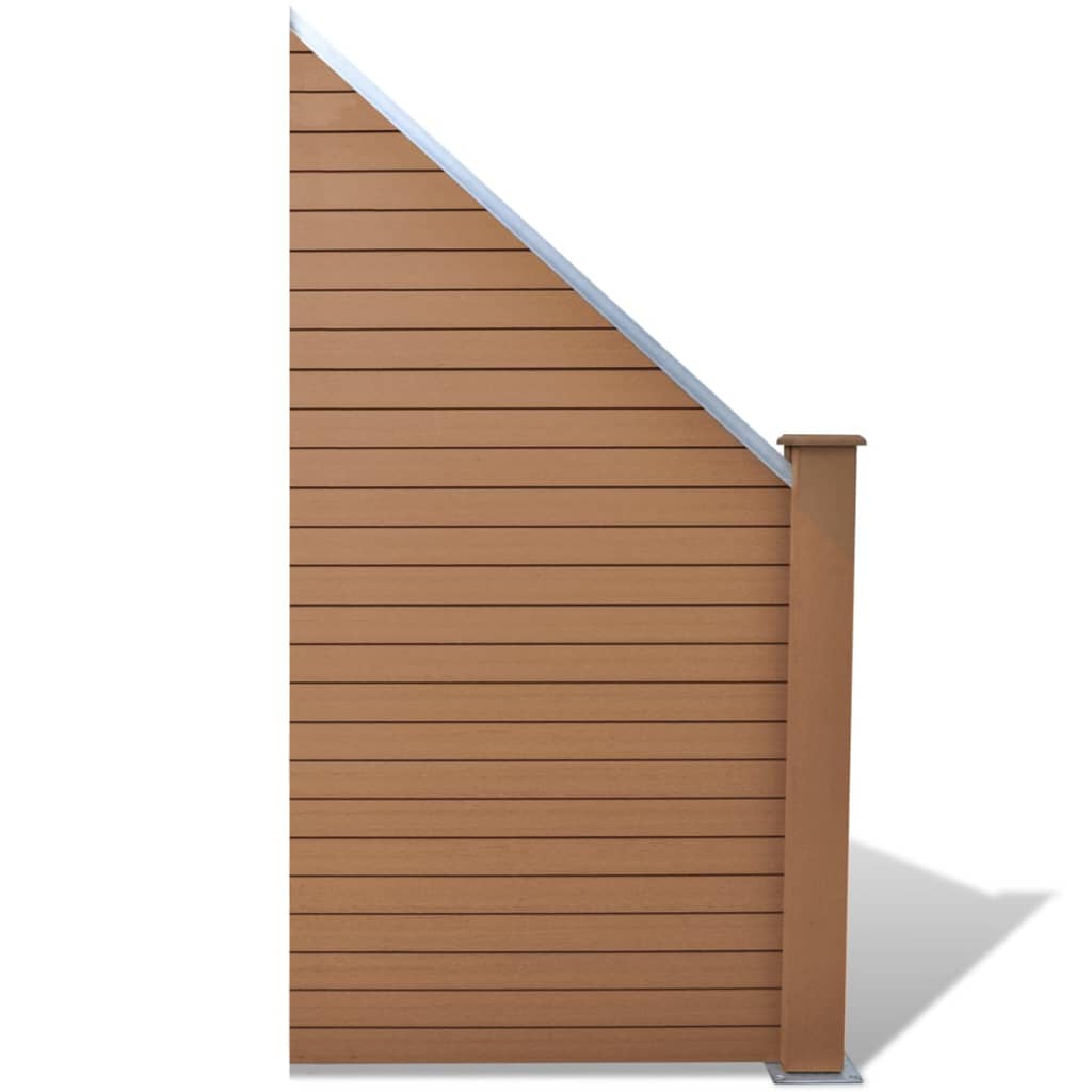 Berkfield Fence Panel WPC 105x(105-185) cm Brown