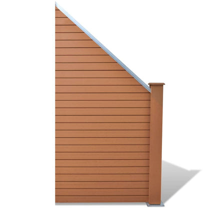 Berkfield Fence Panel WPC 105x(105-185) cm Brown