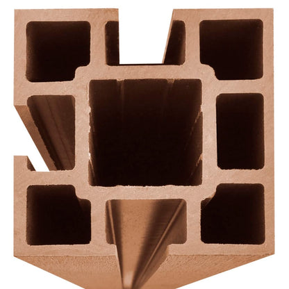 Berkfield Fence Panel WPC 105x(105-185) cm Brown