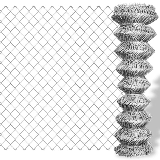 Berkfield Chain Link Fence Galvanised Steel 15x1.5 m Silver