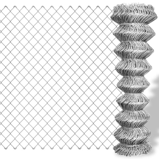 Berkfield Chain Link Fence Galvanised Steel 25x1.25 m Silver