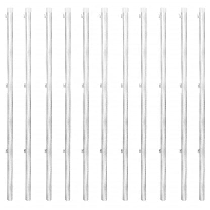 Berkfield Chain Link Fence with Posts Spike Galvanised Steel 25x0.8 m