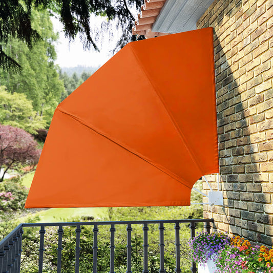 Berkfield Collapsible Balcony Side Awning Terracotta 210x210 cm