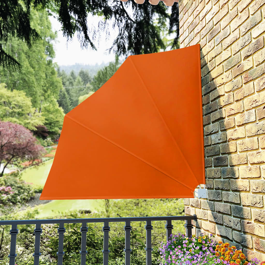 Berkfield Collapsible Balcony Side Awning Terracotta 140x140 cm