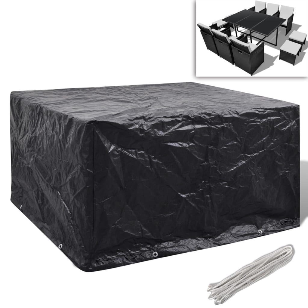 Berkfield Garden Furniture Cover 6 Person Poly Rattan Set 8 Eyelets 172 x 113cm