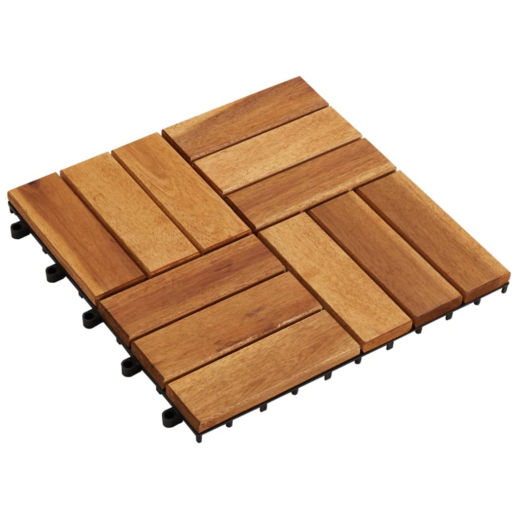 Berkfield 10 pcs Acacia Decking Tiles 30 x 30 cm