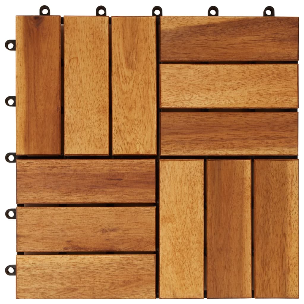 Berkfield 10 pcs Acacia Decking Tiles 30 x 30 cm