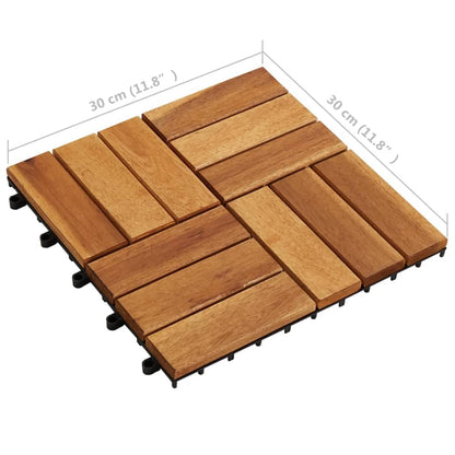 Berkfield 10 pcs Acacia Decking Tiles 30 x 30 cm