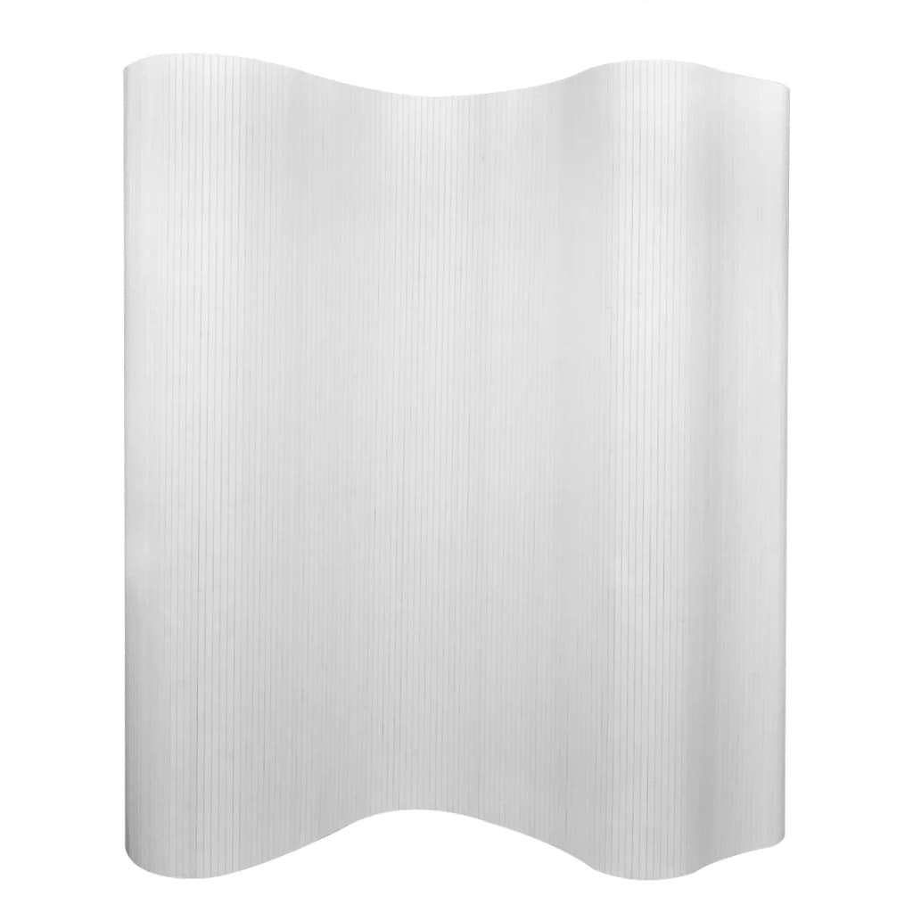 Berkfield Room Divider Bamboo White 250x165 cm