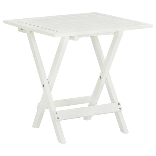 Berkfield Bistro Table White 46x46x47 cm Solid Acacia Wood