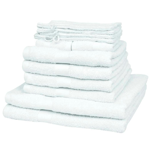 Berkfield 12 Piece Home Towel Set Cotton 500 gsm White