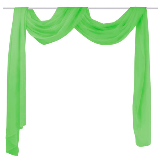 Sheer Voile Drape 140 x 600 cm Green