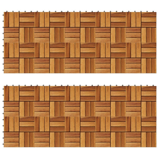Decking Tiles 30 x 30 cm Acacia Set of 20