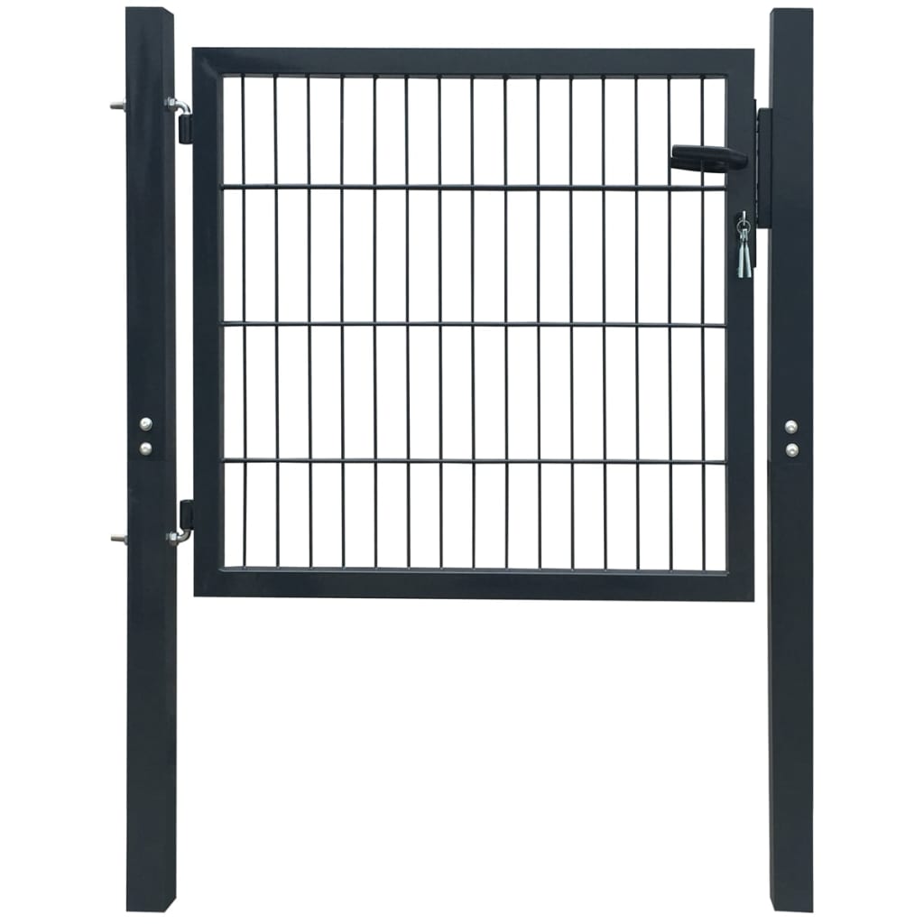 Berkfield 2D Fence Gate (Single) Anthracite Grey 106 x 130 cm