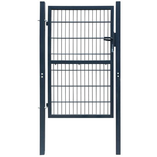 Berkfield 2D Fence Gate (Single) Anthracite Grey 106 x 210 cm