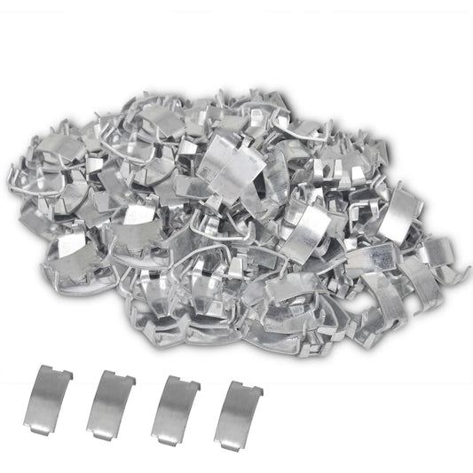Berkfield 500 Dovetail Clips for NATO Razor Wire Galvanised Steel