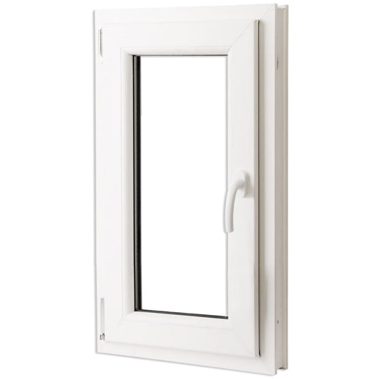 Berkfield Triple Glazing Tilt & Turn PVC Window Handle on the Right 600 x 1000 mm