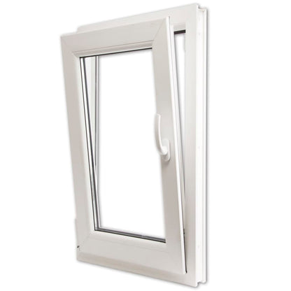 Berkfield Triple Glazing Tilt & Turn PVC Window Handle on the Right 600 x 1000 mm