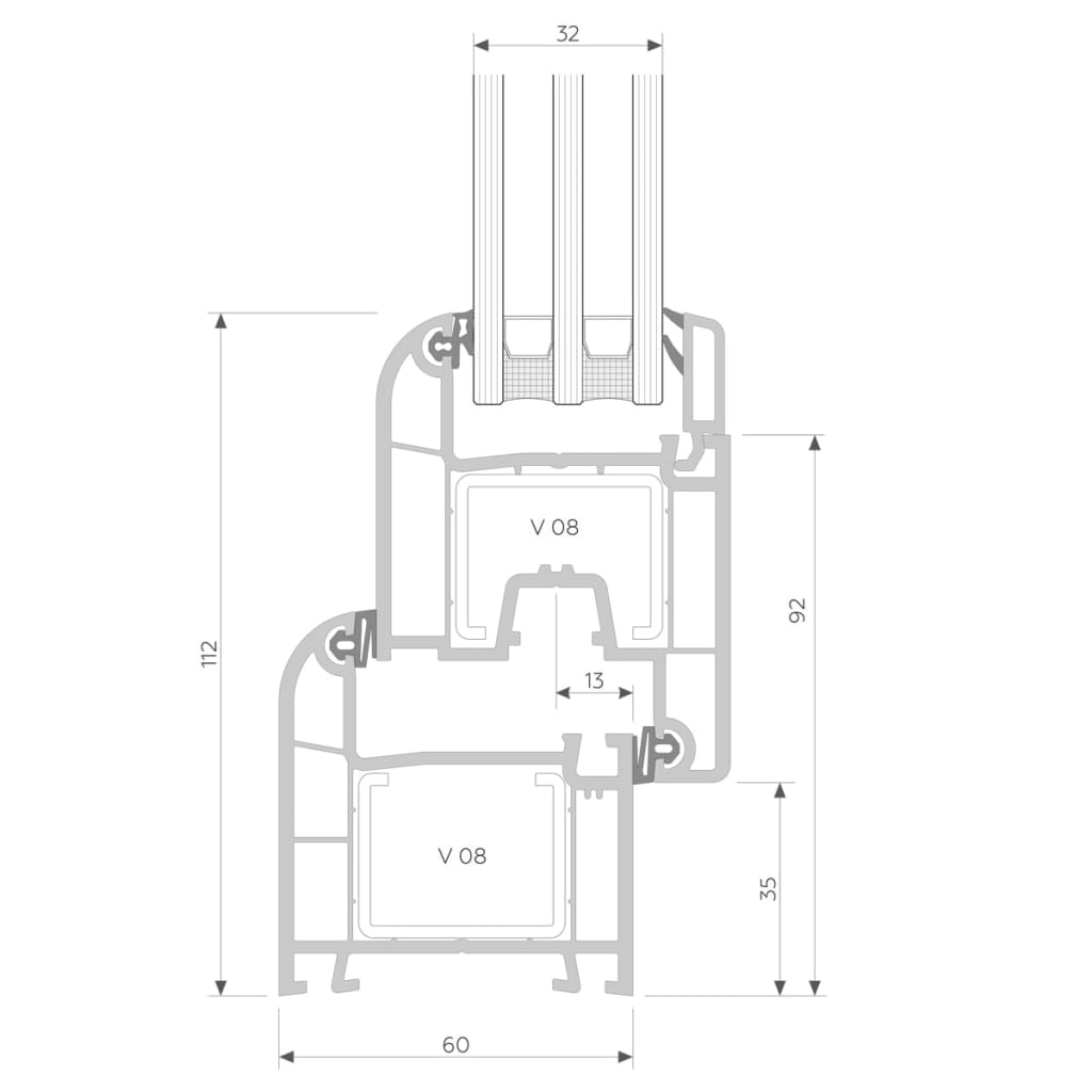 Berkfield Triple Glazing Tilt & Turn PVC Window Handle on the Right 600 x 1000 mm
