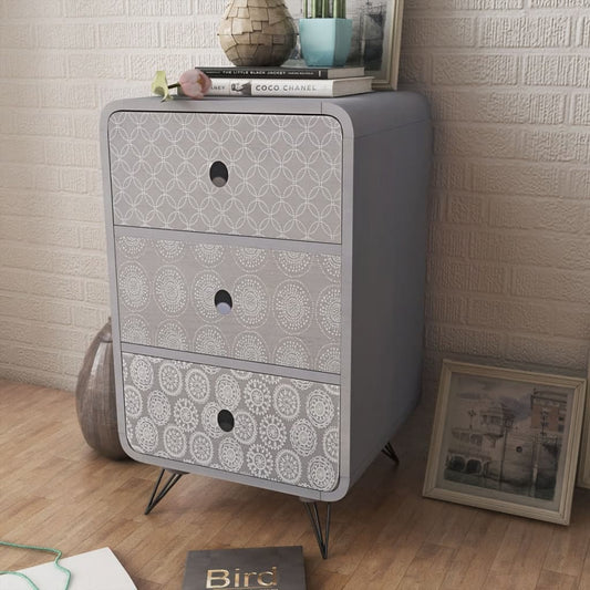 Berkfield Side Cabinet with 3 Drawers Grey