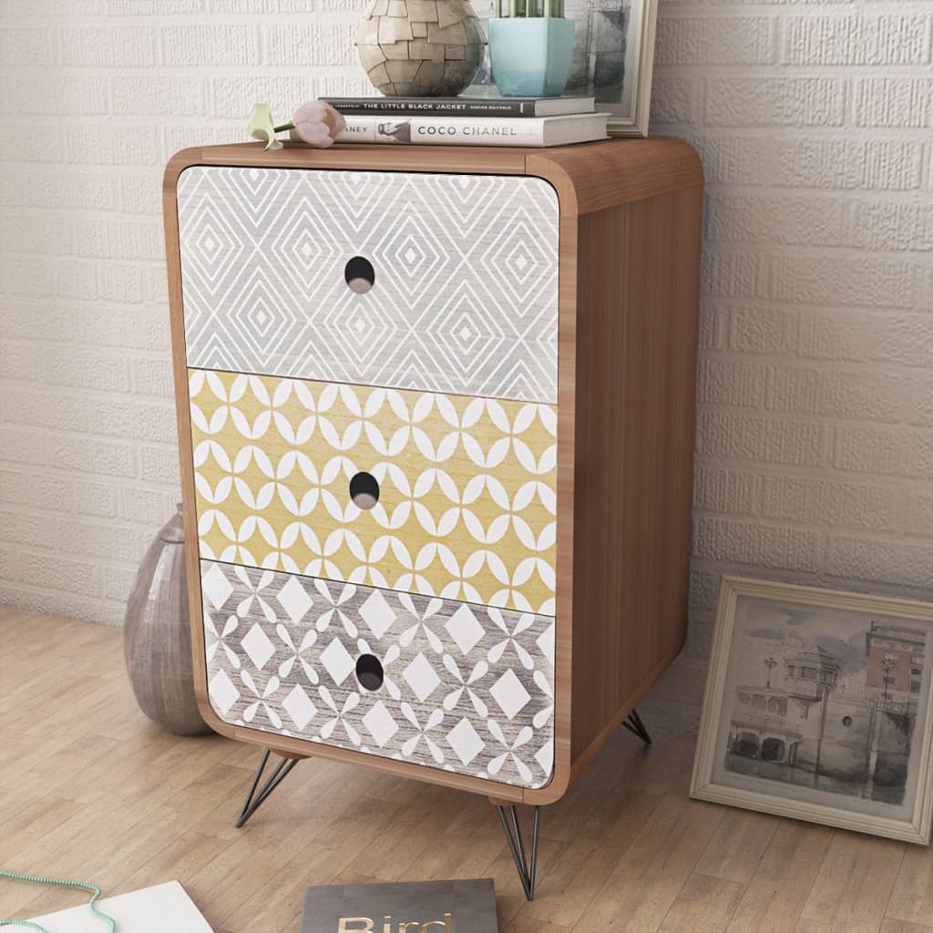 Berkfield Side Cabinet with 3 Drawers Brown