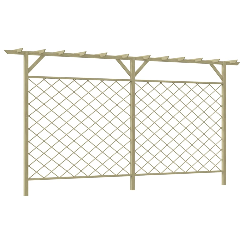 Berkfield Garden Lattice Fence with Pergola Top Wood
