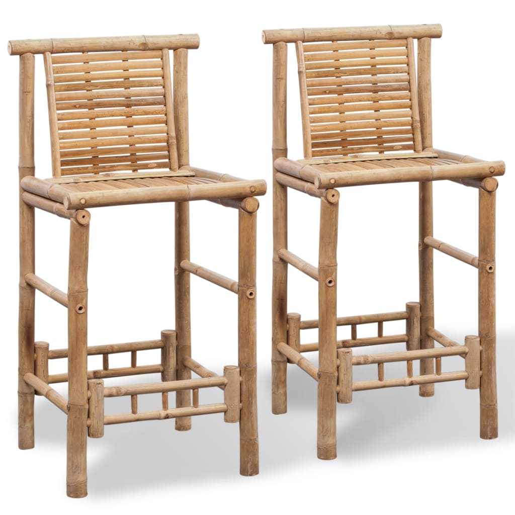 Berkfield Bar Stools 2 pcs Bamboo