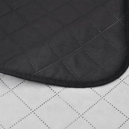 Double-sided Quilted Bedspread Black/White 220 x 240 cm