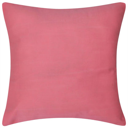 4 Pink Cushion Covers Cotton 50 x 50 cm