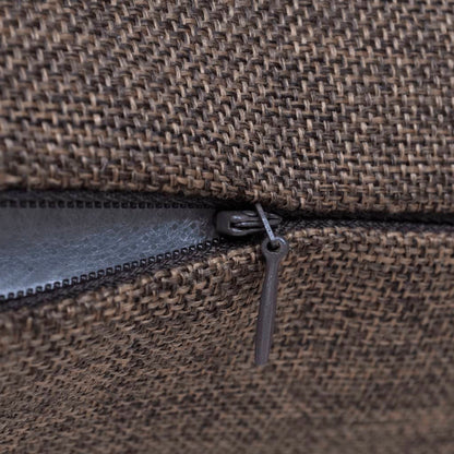 4 Brown Cushion Covers Linen-look 40 x 40 cm