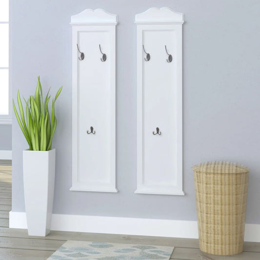 Berkfield Coat Racks 2 pcs White