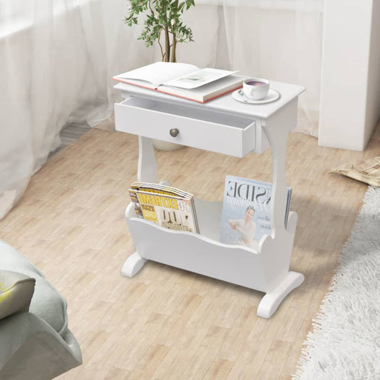 Berkfield Magazine Rack Melrose White