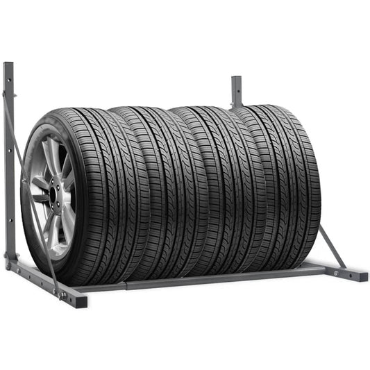 Berkfield Tyre Rack Silver Steel