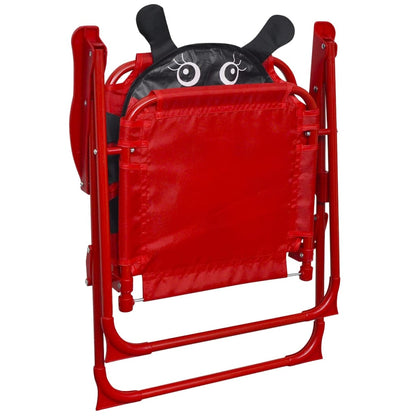 Berkfield 3 Piece Kids' Garden Bistro Set with Parasol Red