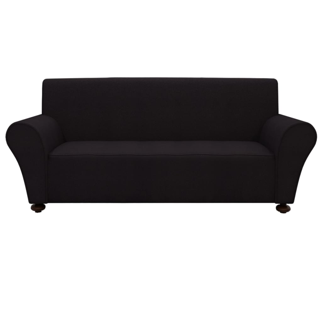Berkfield Stretch Couch Slipcover Black Polyester Jersey
