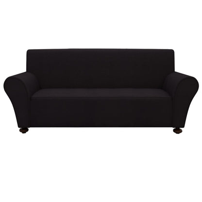 Berkfield Stretch Couch Slipcover Black Polyester Jersey