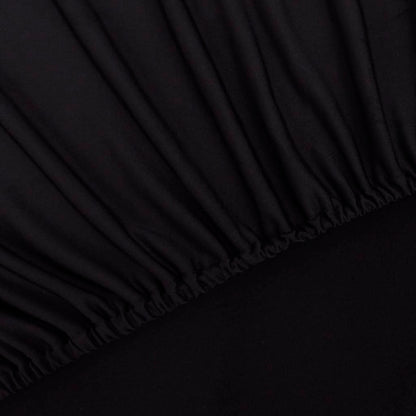 Berkfield Stretch Couch Slipcover Black Polyester Jersey
