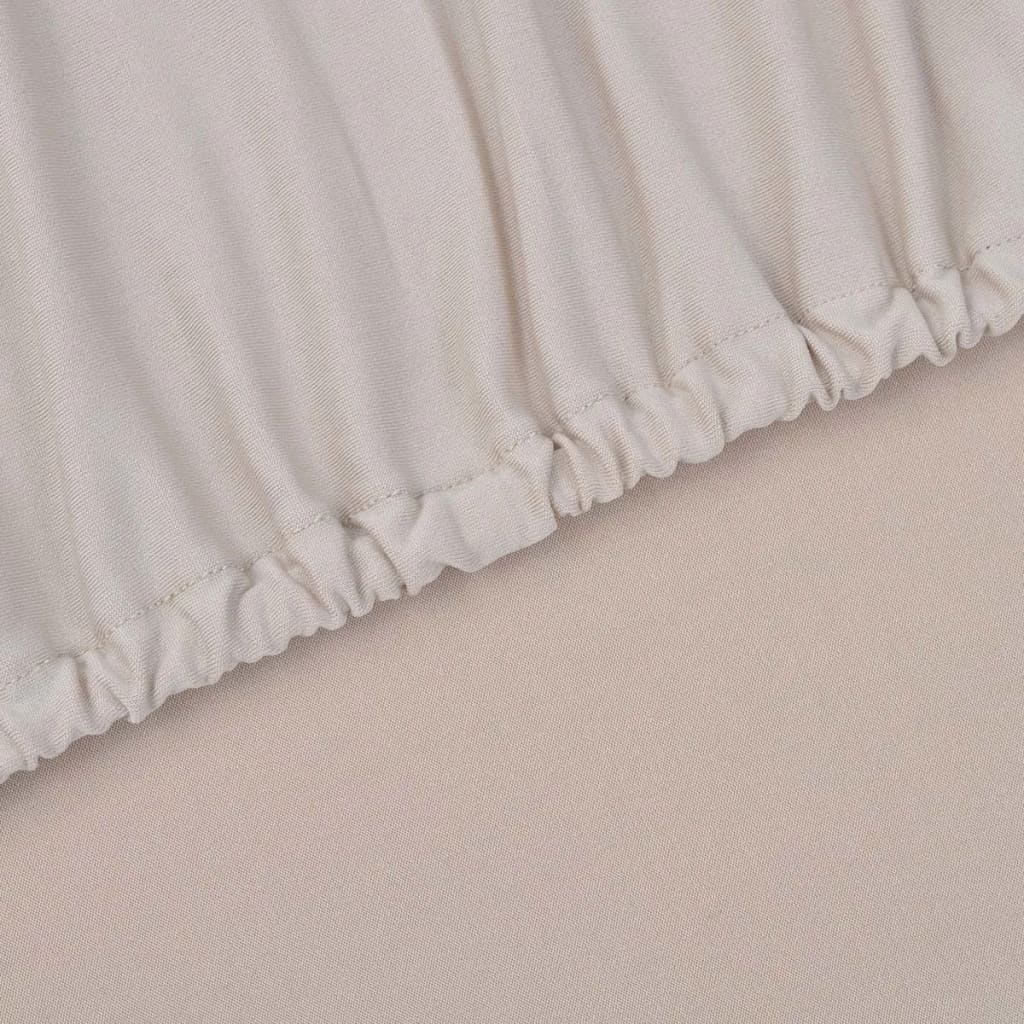 Berkfield Stretch Couch Slipcover Beige Polyester Jersey